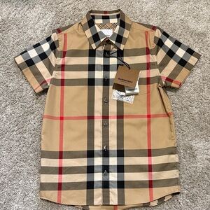 Burberry kids button up vintage cotton